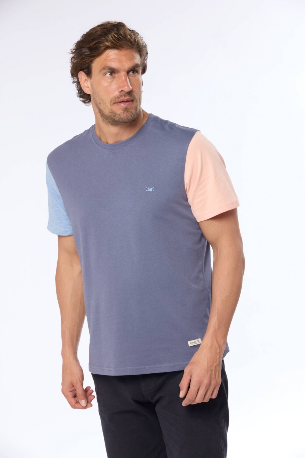 REMERA LISA COMBINADA Lila