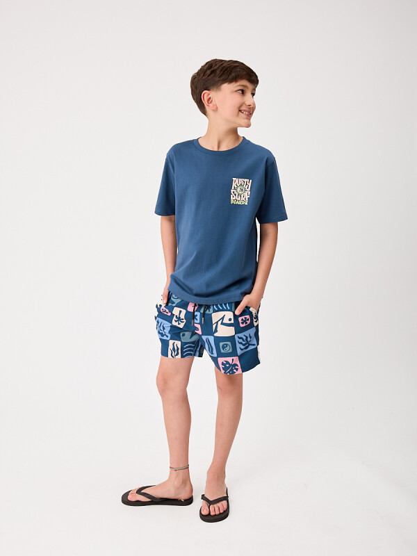 T-SHIRT AMSTER TEEN RUSTY Azul