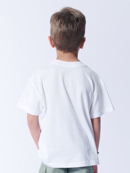 Remera Algodón Flores Blanco
