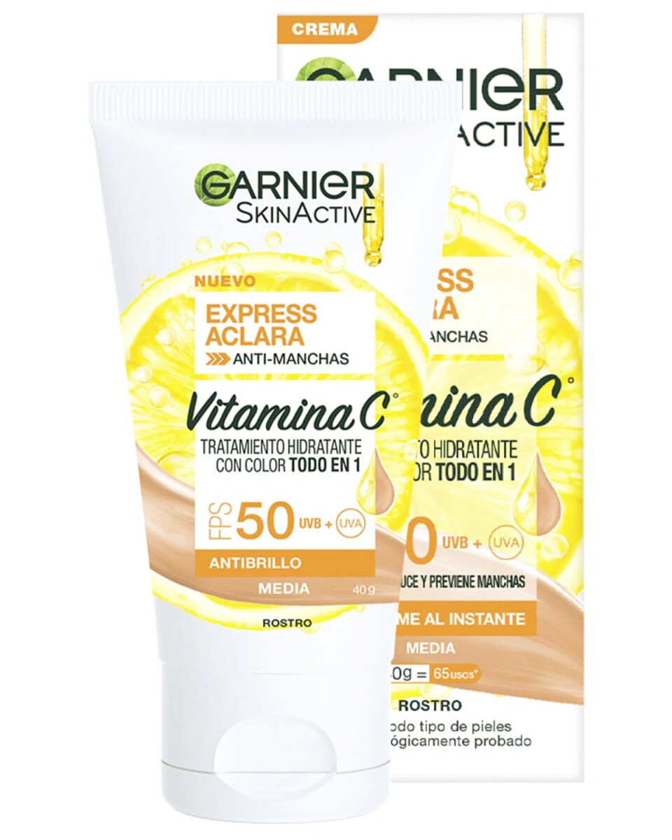 Tratamiento hidratante con color Todo en Uno Garnier Express con vitamina C- Tono Medio 