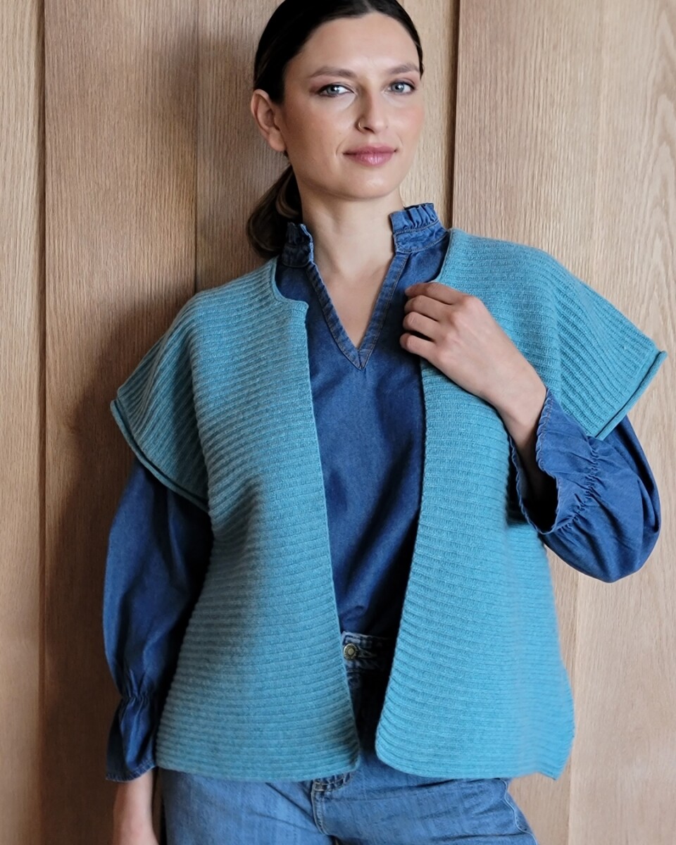Chalecón Delfina Lambswool - Tourquesa 
