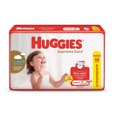 Pack Huggies Pañales Supreme XXXG 48 Unidades +Toallitas Húmedas 48 Unidades Pack Huggies Pañales Supreme XXXG 48 Unidades +Toallitas Húmedas 48 Unidades