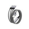 Cable de datos trenzado 3 en 1 color negro Cable De Datos Trenzado 3 En 1 Color Negro