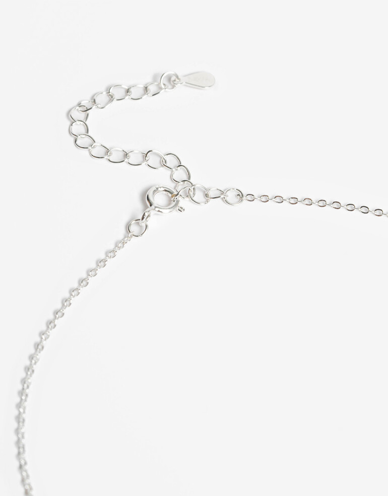 Cadena Corta con Dije Metal Cadena Corazón Plata 925 - Plateado
