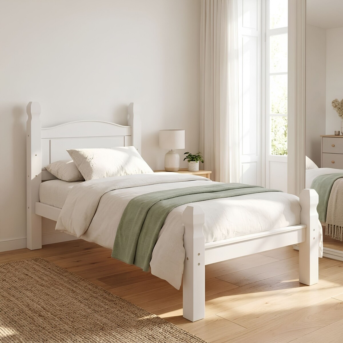Cama 1 Plaza Madera Maciza Linea Mexicana 