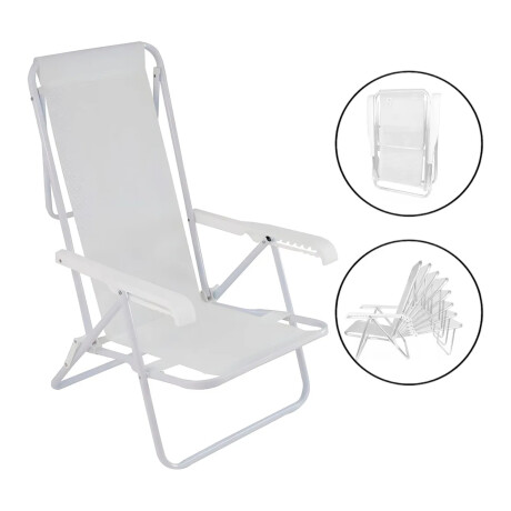 Set Silla 8Pos Acero 100 kg + Mesa Bandeja Plast Divisiones Blanco