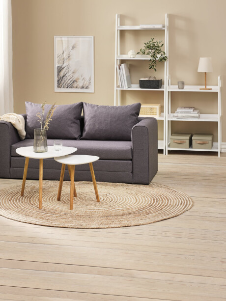 Mesa auxiliar TAPS 55x55 blanco/bambú Mesa auxiliar TAPS 55x55 blanco/bambú