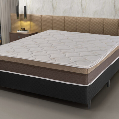 Sommier 2 Plazas Box y Colchón Miami Espuma y Resortes Pocket 138 x 188 x 65 cm - 120 Kg Sommier 2 Plazas Box y Colchón Miami Espuma y Resortes Pocket 138 x 188 x 65 cm - 120 Kg