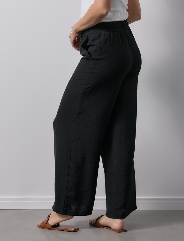 Pantalon Wide Leg Solid NEGRO