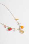 Collar acero multiples dijes dorado
