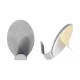 Gancho oval x3 metálico con adhesivo GRIS