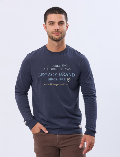 REMERA ESTAMPADA AZUL