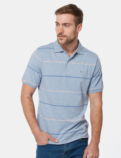REMERA POLO RAYADA Denim