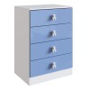 Cómoda Cajonera 4 Cajones Mueble Infantil Flex Rosa/celeste Cómoda Cajonera 4 Cajones Mueble Infantil Flex Rosa/celeste