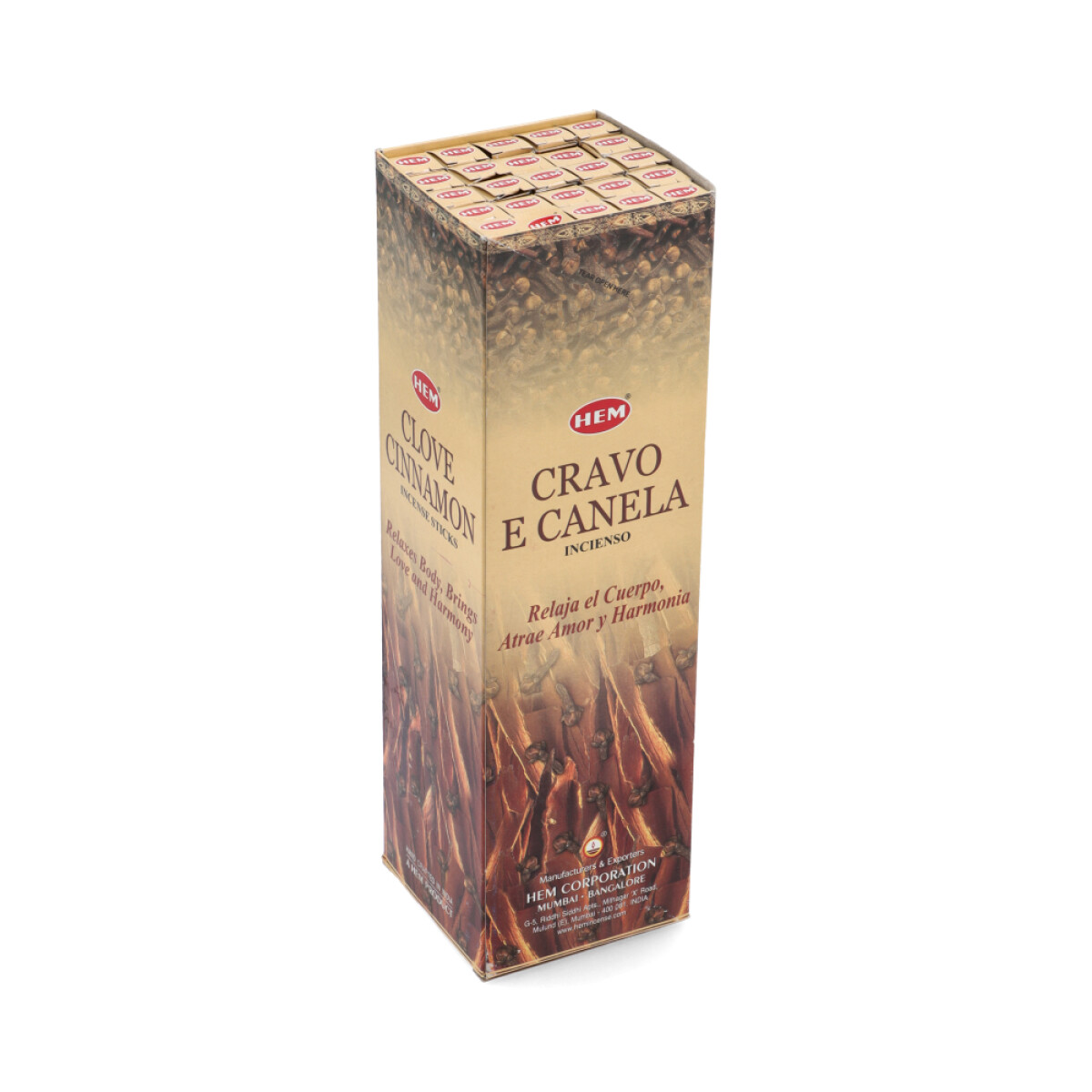 INCIENSO HEM CAJA COMÚN X25 - Canela/clavo 