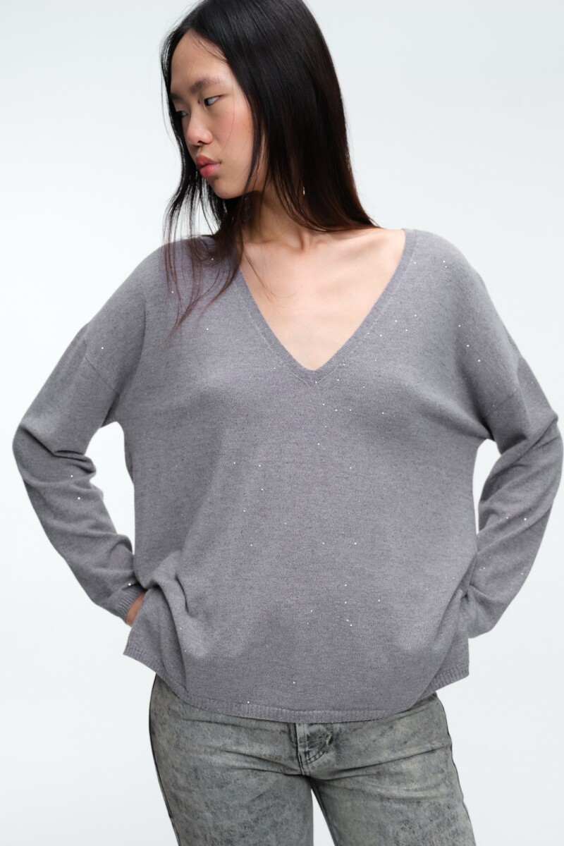 SWEATER V Gris