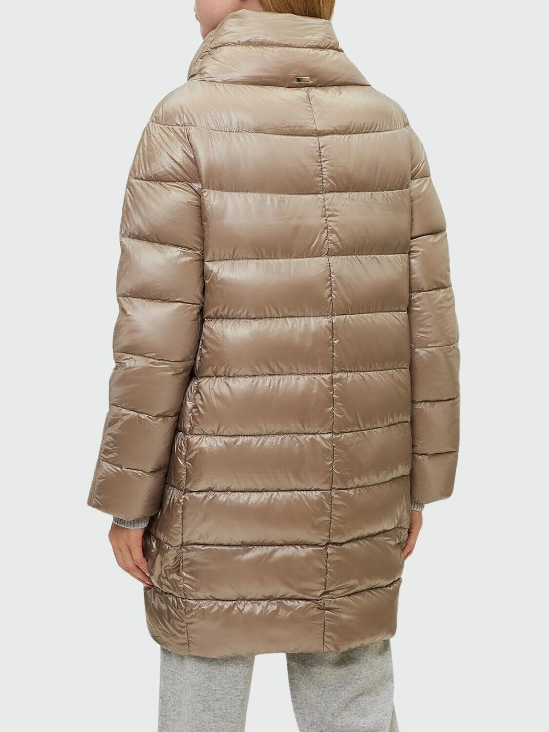 Herno-Campera de nylon rellena de plumas, Dora Caqui
