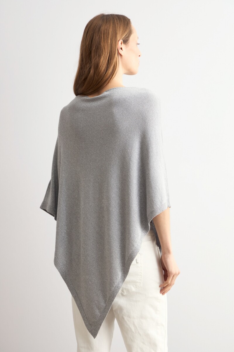 Capa tejida lurex gris