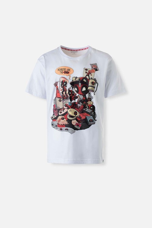 Camiseta hombre Deadpool BLANCO