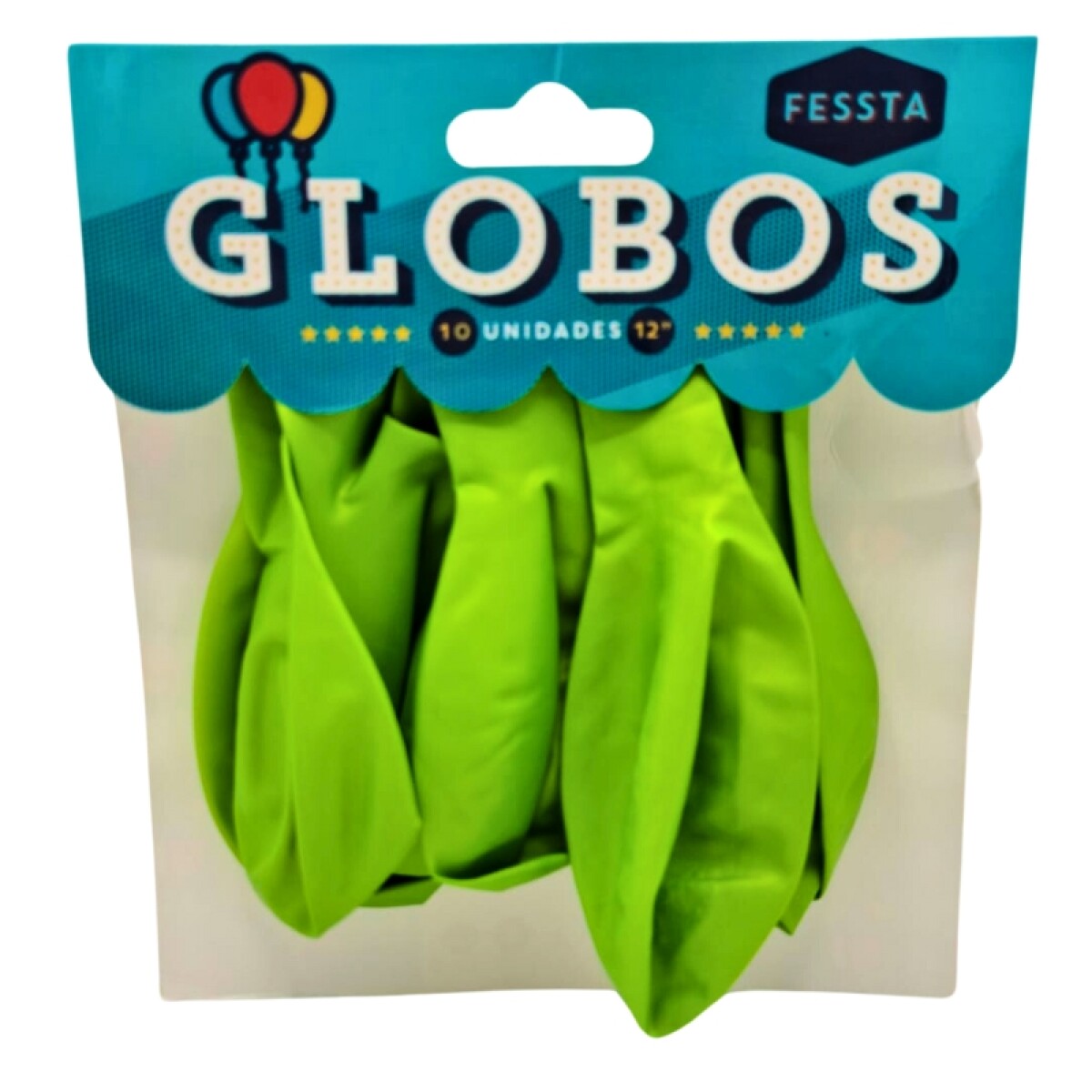 Globos X10 Tamaño R12 - Verde Manzana Perlado 