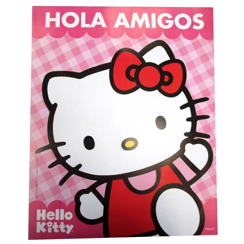 Cotillón Afiche Cumpleaños x1 - Hello Kitty U