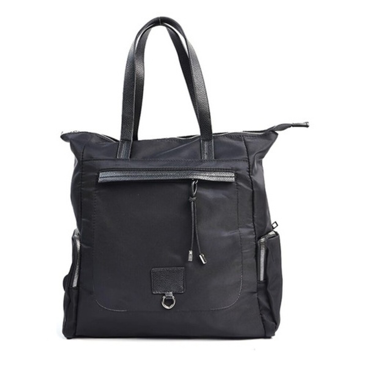 Mochila Cartera 2 en 1 Canva Marion con Detalles en Cuero PU - Negra 