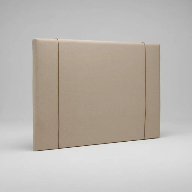 Respaldo de sommier 1.93mts, 2 plazas (King) - LISO TAPIZADO BEIGE C/LISTON CAMEL Respaldo de sommier 1.93mts, 2 plazas (King) - LISO TAPIZADO BEIGE C/LISTON CAMEL