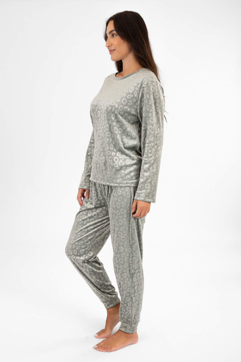Pijama winola velour animal Verde claro