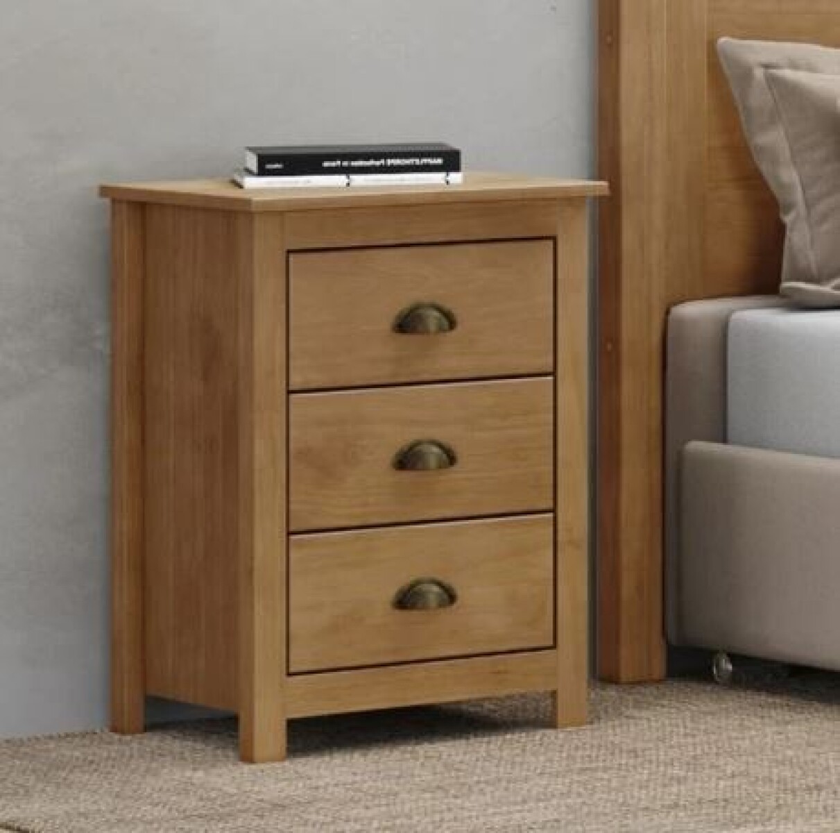 Mesa De Luz Topázio 3 Cajones Freijo 9130FN 