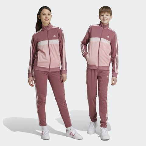 Conjunto Adidas Essentials 3 Rayas Tiberio Rosado