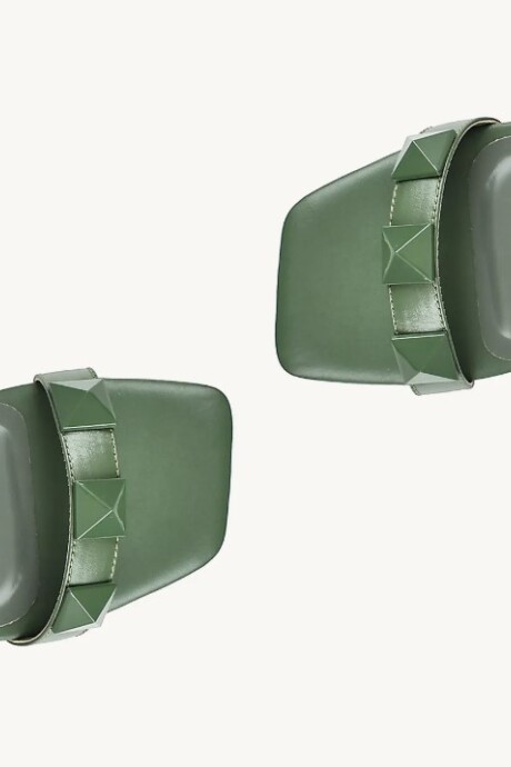 Sandalia taco medio Milano Verde Oliva