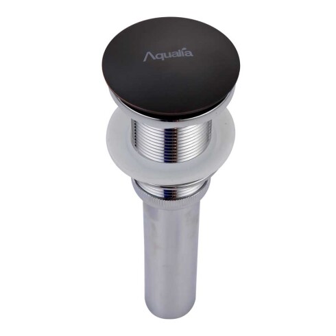 Valvula De Lavatorio Pop Up Sin Desborde 1 1/4" Zinc - Negra Aqualia NEGRO