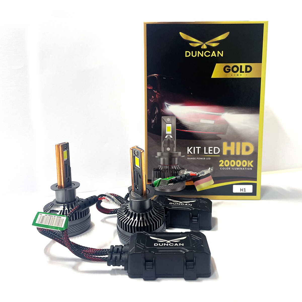 LAMPARA - KIT LED H1 12/24V 120W 12.000 LM GOLD PACK DUNCAN 
