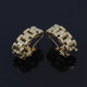 Caravanas en oro 18k estilo panther 4 hilos con clips Caravanas en oro 18k estilo panther 4 hilos con clips