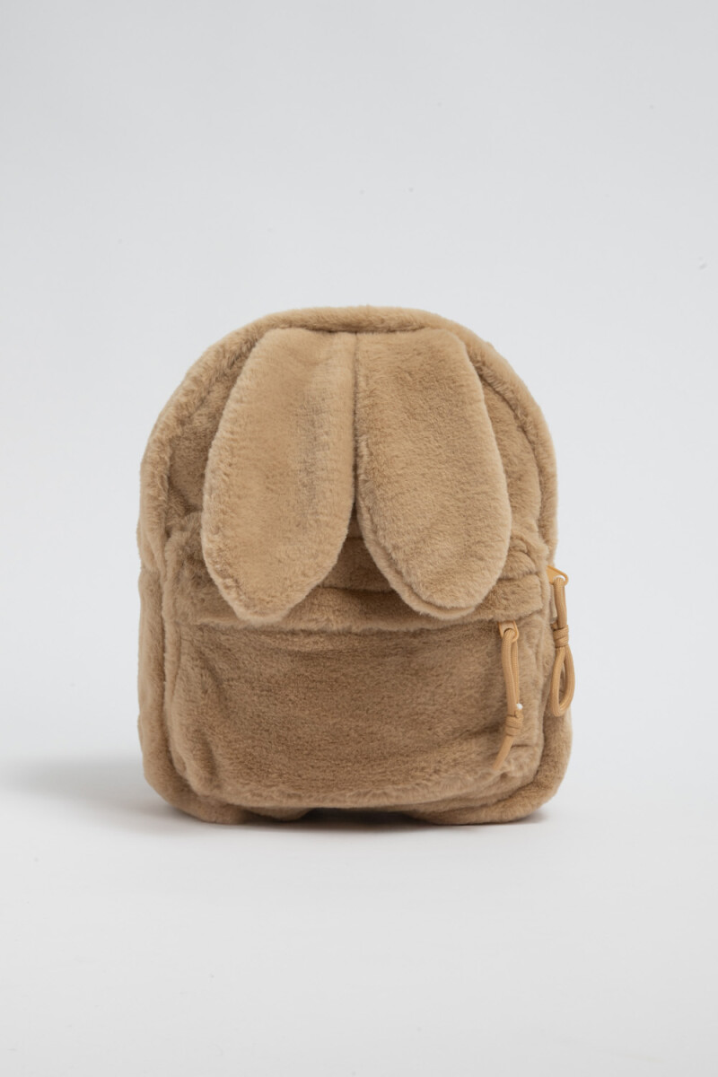 Mochila sherpa orejas Orejas Beige