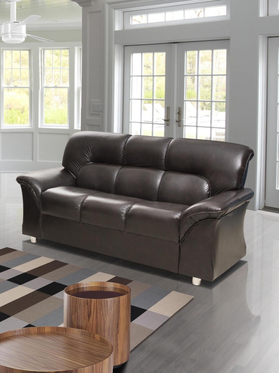 HELLEN - SOFA TURQUIA 3 CUERPOS PU NEGRO 