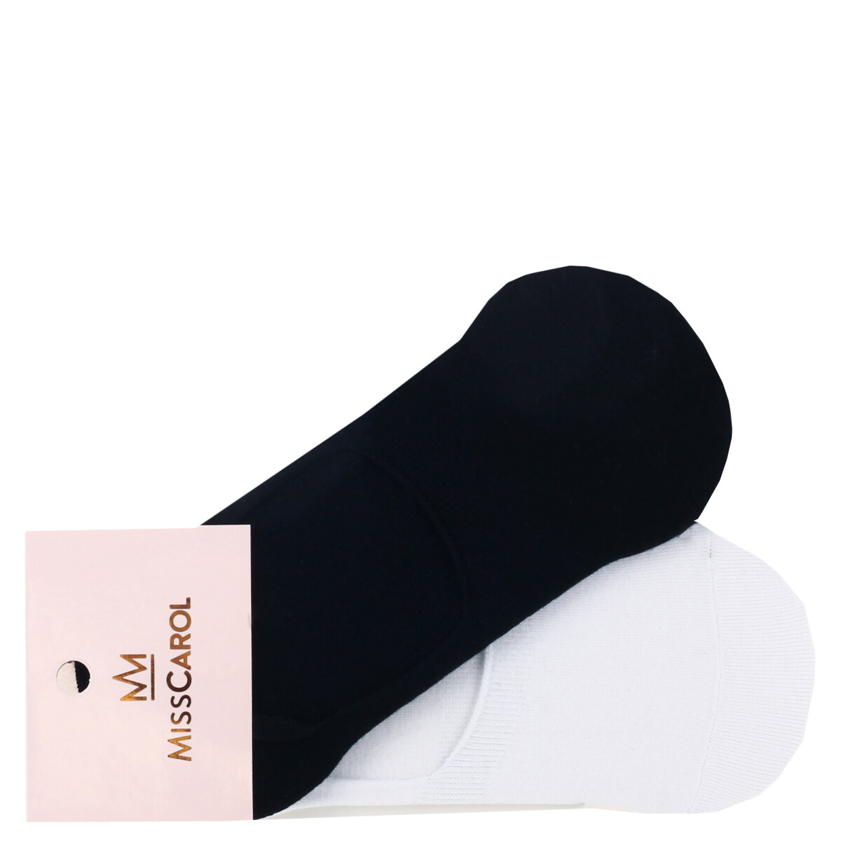Medias de Mujer Miss Carol Media pack x2 solid - Negro - Blanco 