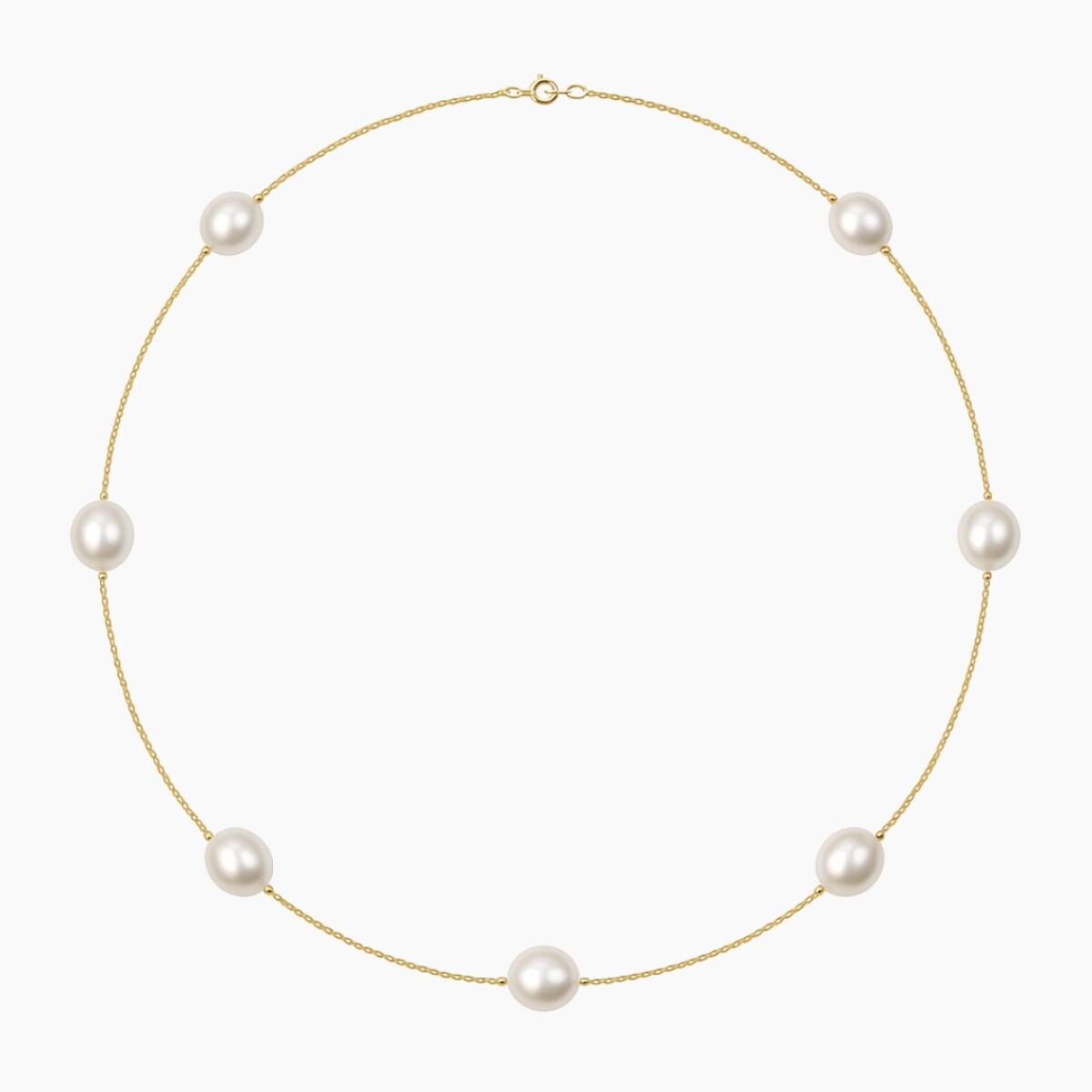 Cadena En Oro 18k Con Perlas X45 