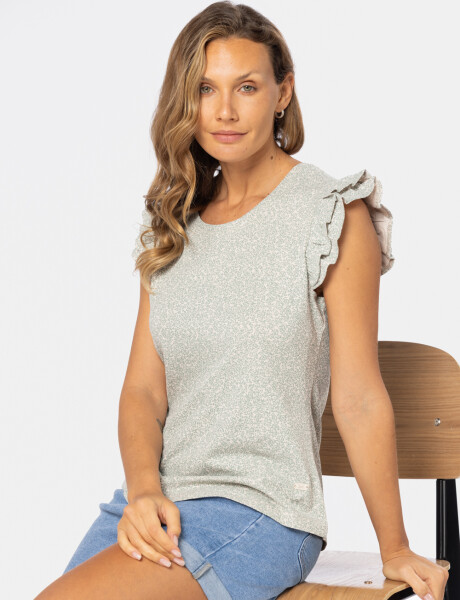 REMERA ESTAMPADA Beige