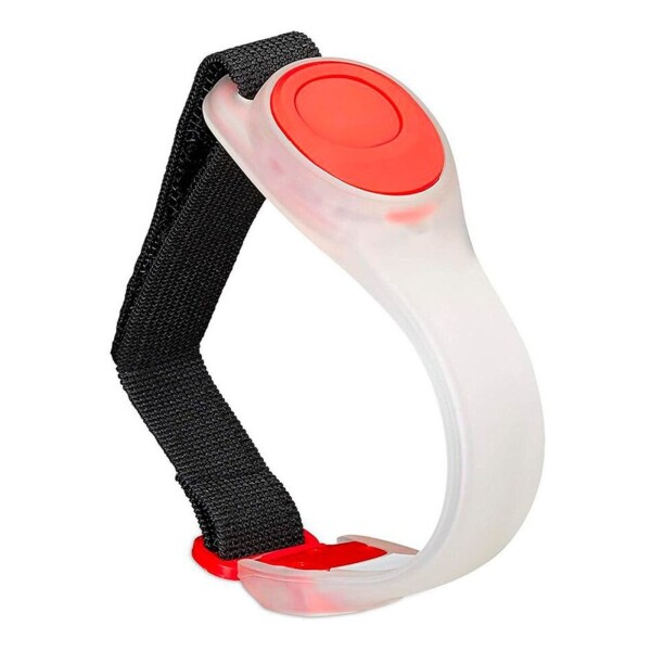 Brazalete Luz Led Reflectivo Correr Bici Ciclismo Deporte Color Variante Rojo