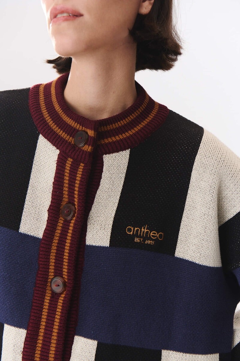 Cardigan Glory Print Negro