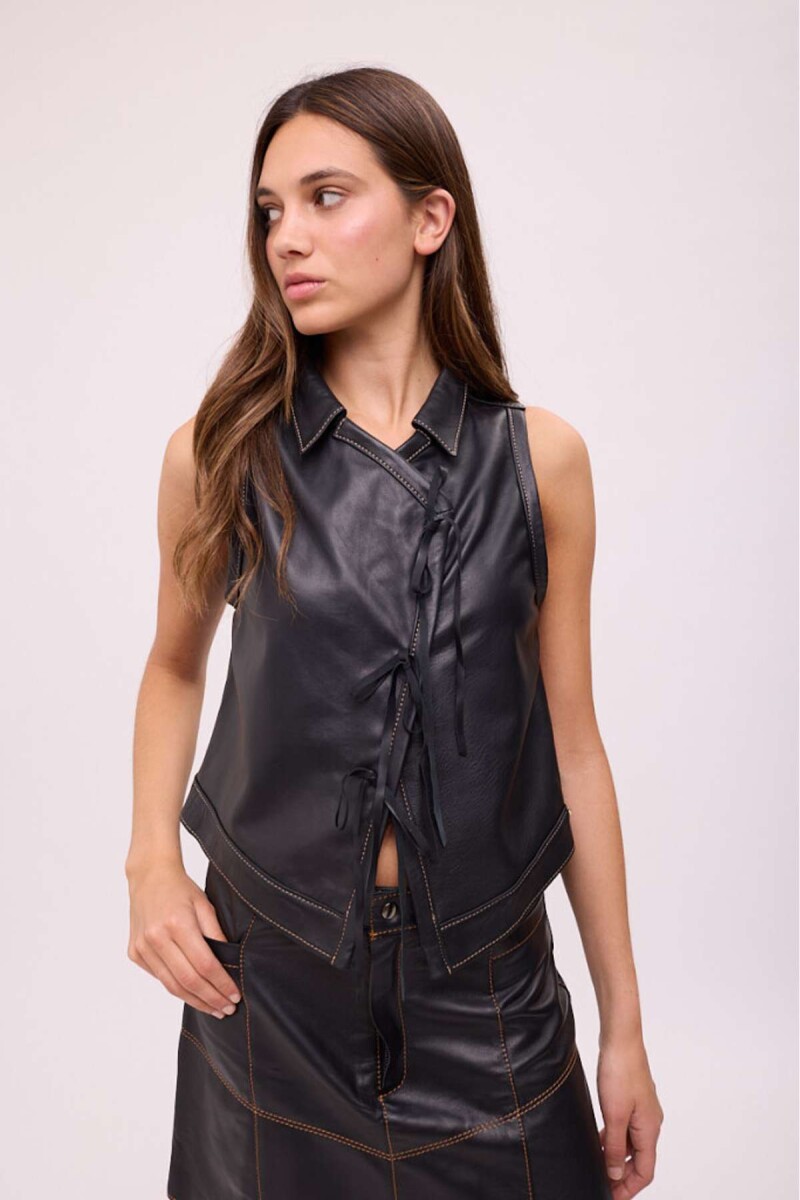 TOP JAPONA COURO - Negro 