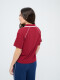 REMERA POLO BLOOM Nacional Mujer Beige, ordeaux