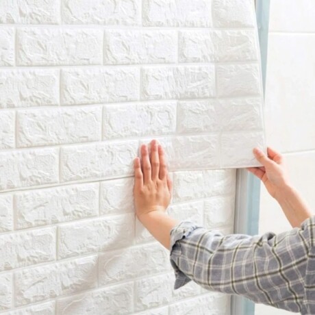 30 Placas Revestimiento Pared Autoadhesiva 70x77cm Promo X30 Blanco