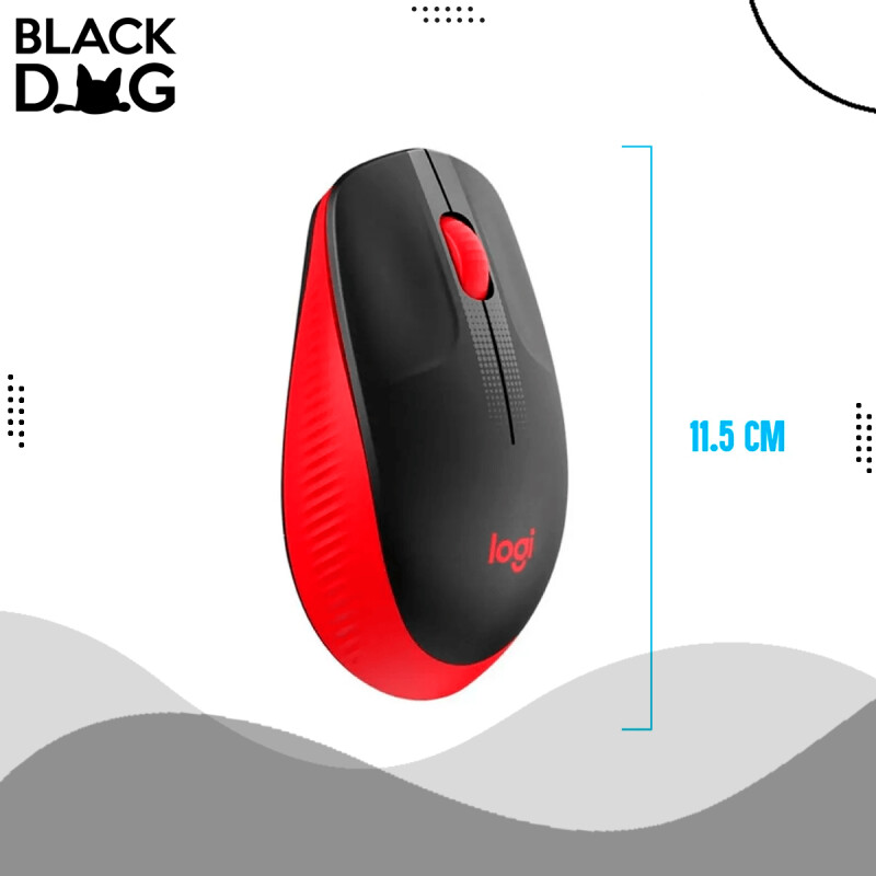 Mouse Inalámbrico Logitech M190 1000dpi Ambidiestro + Auriculares Rojo