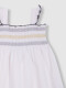 Vestido Blanco Con Elasticos E En Contraste Blanco