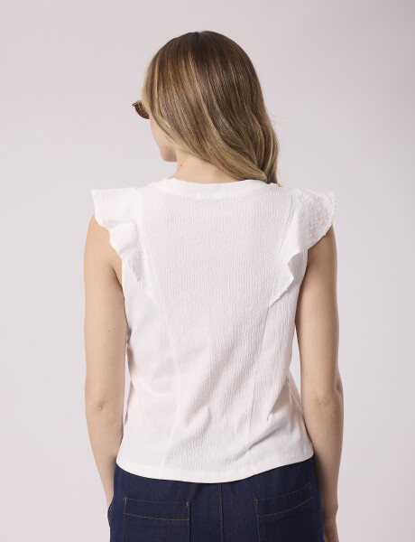 Musculosa volados plumetí blanco