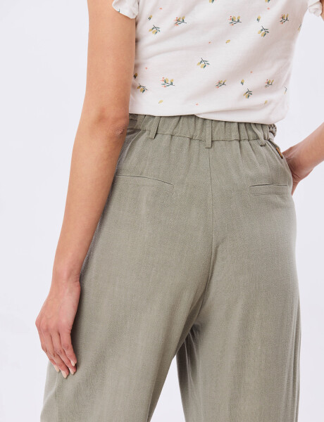 PANTALÓN DE LINO Verde
