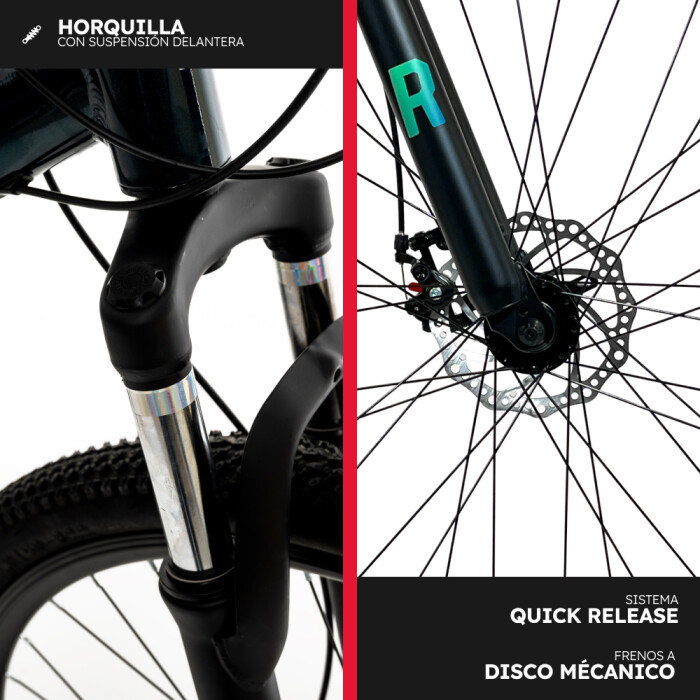 Bicicleta MTB BKE-I-29-LD Kawill R29 21v Negro-Celeste Bicicleta MTB BKE-I-29-LD Kawill R29 21v Negro-Celeste
