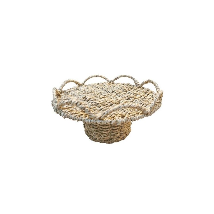 Base para Tortas con Pie de Fibra Natural 16x11cm Base para Tortas con Pie de Fibra Natural 16x11cm